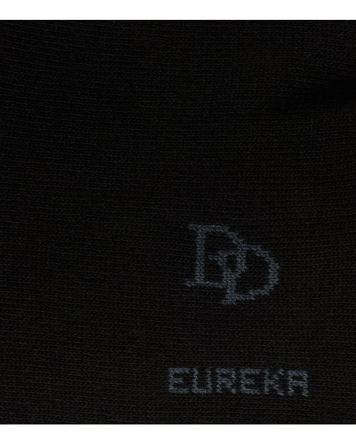 Doré Doré Black Egyptian Cotton-Blend Eureka Trainer Socks for men