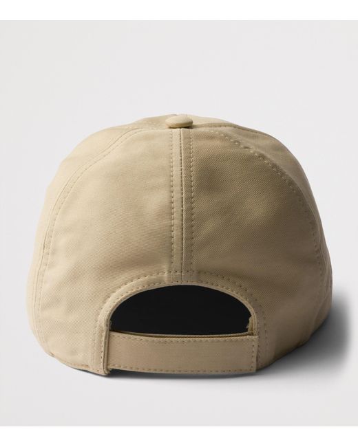 Prada Natural Old Cotton Satin Baseball Cap for men