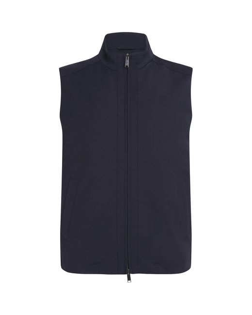 Eton of Sweden Blue Lana Tech Gilet for men