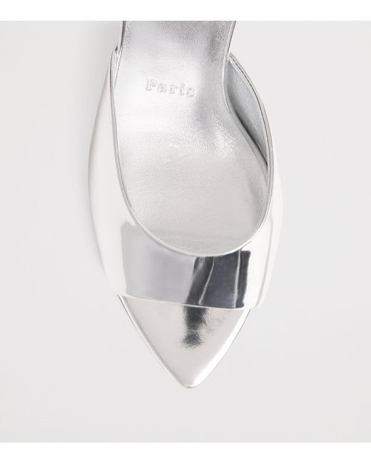 Christian Louboutin White Miss Z Mule Patent Leather Mules 80