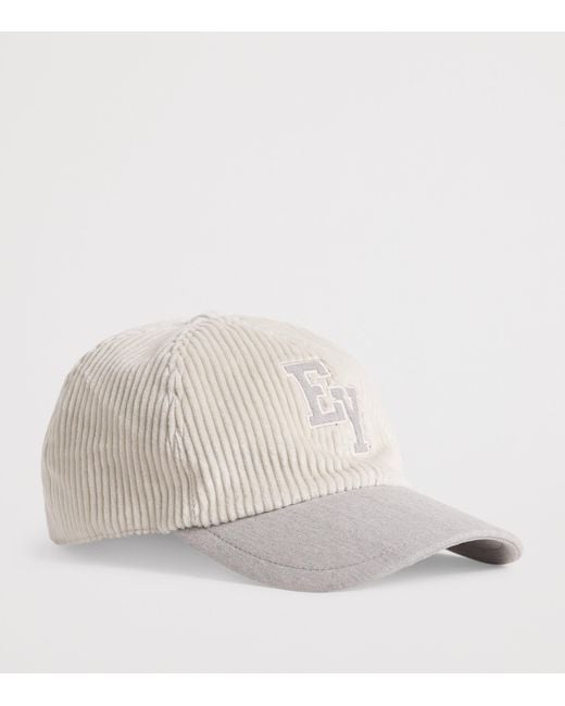 Eleventy Natural Embroidered Logo Baseball Cap for men