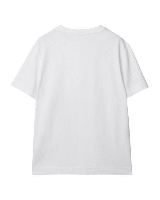 Burberry White Graphic Print T-shirt