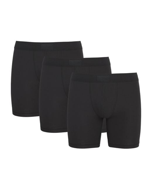 Skims Black Logo Band Boxer Briefs for men