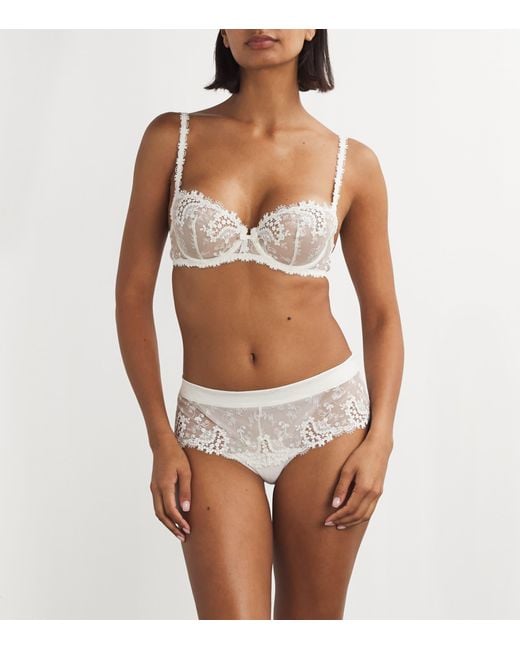 Simone Perele White Lace Wish Shorty Briefs