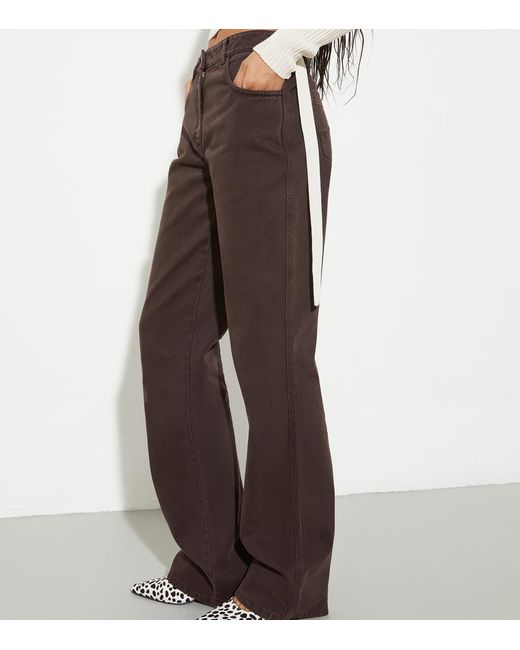 MAX&Co. Brown Cotton Drill Trousers