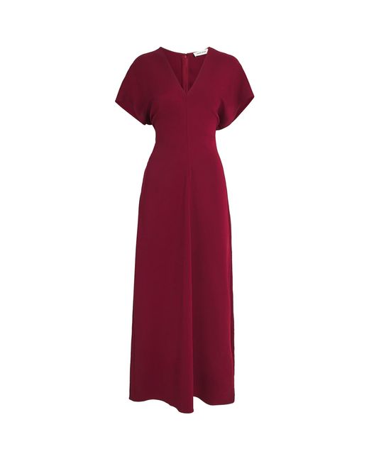 Anine Bing Red Crepe Zadig Maxi Dress