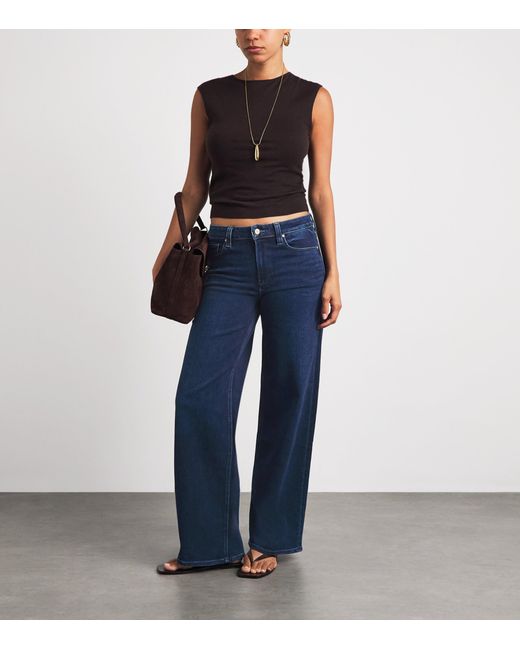 PAIGE Blue Tatum Wide-Leg Jeans
