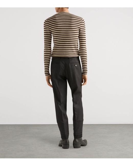 Prada Black Wool Trousers for men