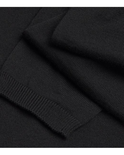 Max Mara Black Virgin Wool Turtleneck Sweater