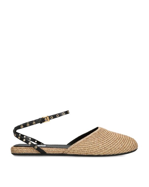 Alaïa Natural Raffia Mules