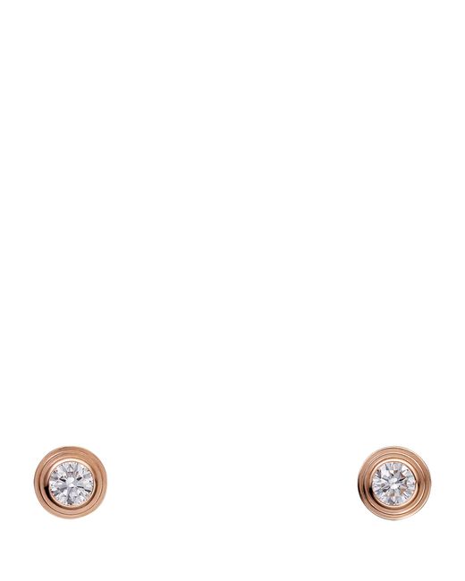 Cartier White Yellow Gold And Diamond D'amour Earrings