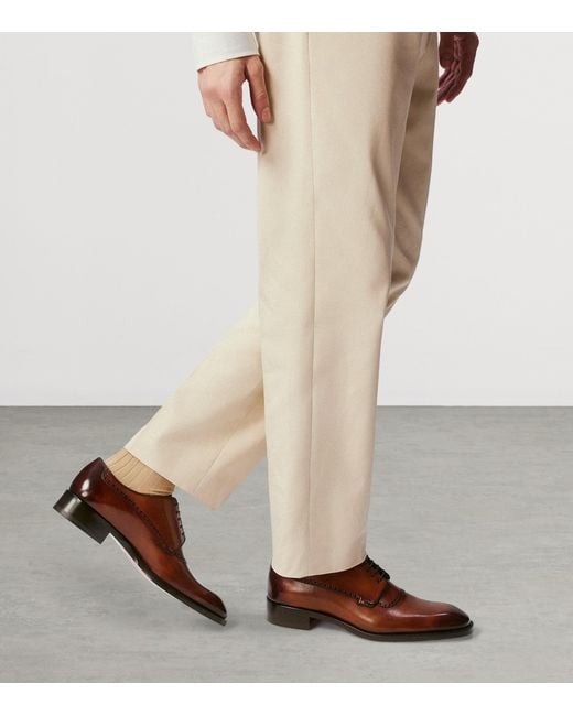 Christian Louboutin Brown Sartoby Calf Leather Derby Shoes for men