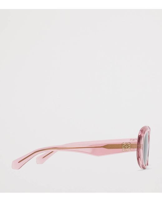 Loewe Pink Rectangular Steps Sunglasses