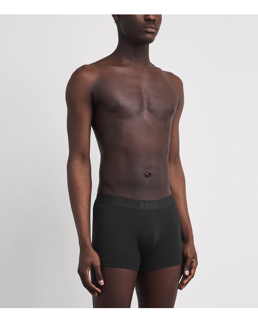 Boss Brown Stretch-Organic Cotton Trunks for men