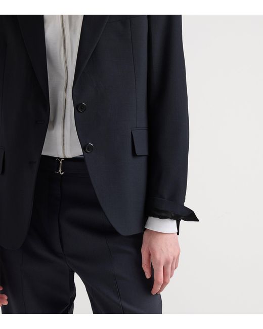 Prada Blue Wool Single-Breasted Blazer