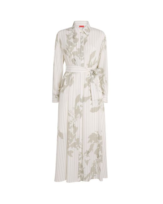 MAX&Co. White Printed Midi Dress