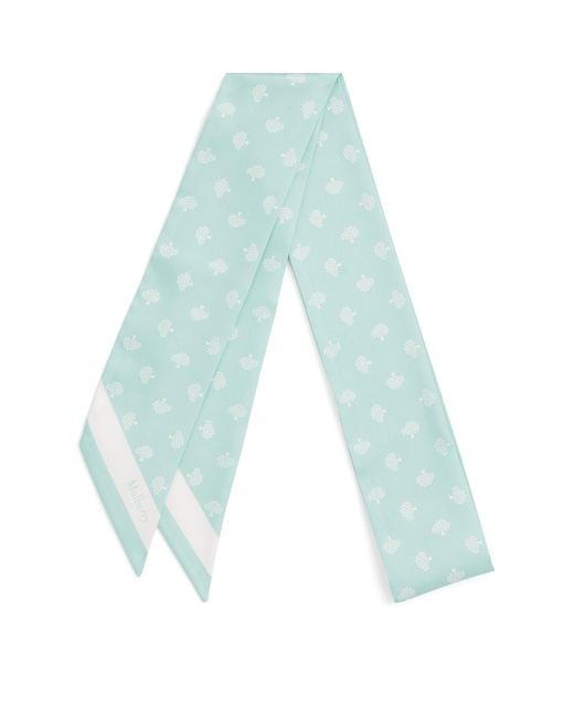 Mulberry Blue Tree Skinny Scarf