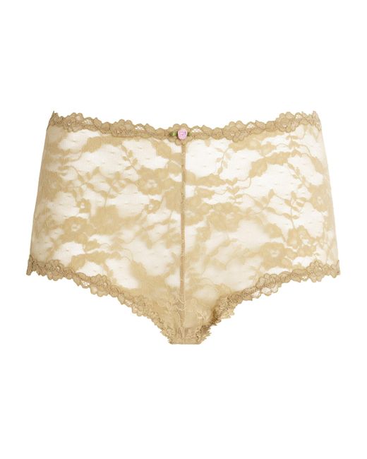 Skims Natural Stretch-Lace Boyshorts