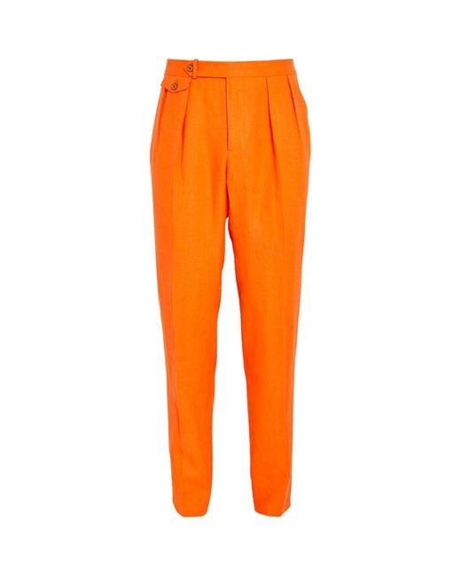 Polo Ralph Lauren Orange Linen Trousers for men