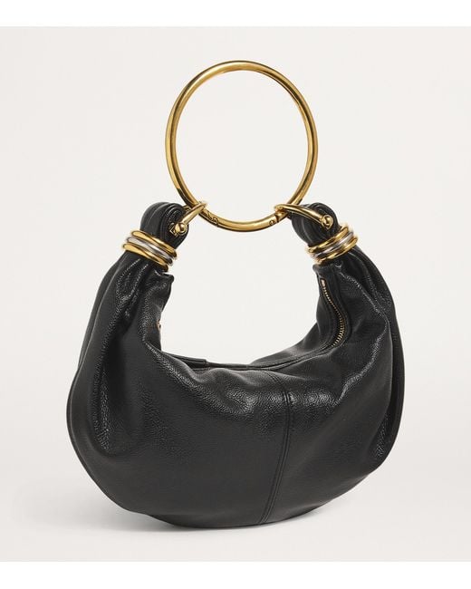 Chloé Black Small Leather Bracelet Top-Handle Bag