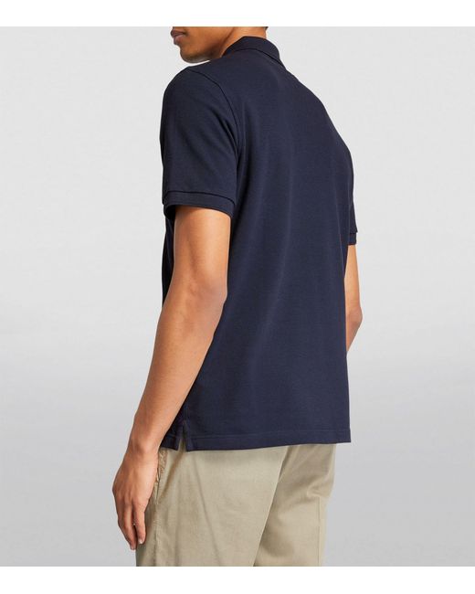 Corneliani Blue Cotton Polo Shirt for men