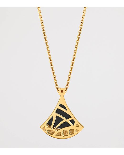 BVLGARI Metallic Divas' Dream 18Ct- Onyx And 0.10Ct Brilliant-Cut Diamond Necklace