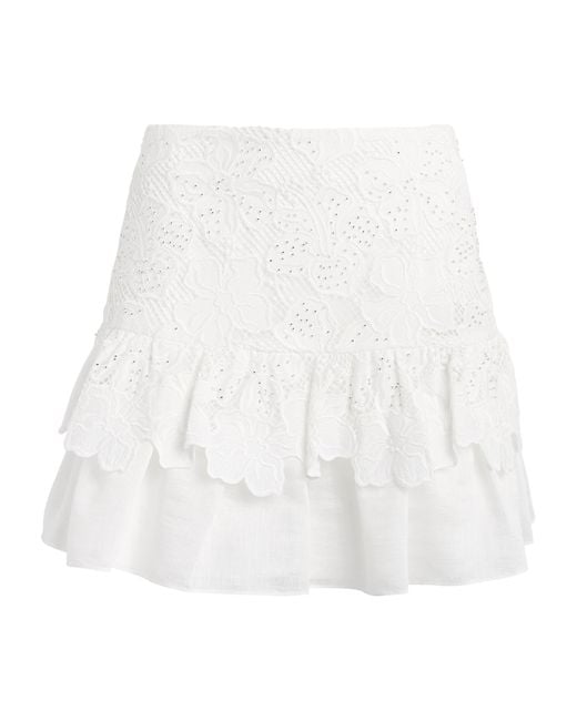 Sandro White Guipure Lace Mini Skirt