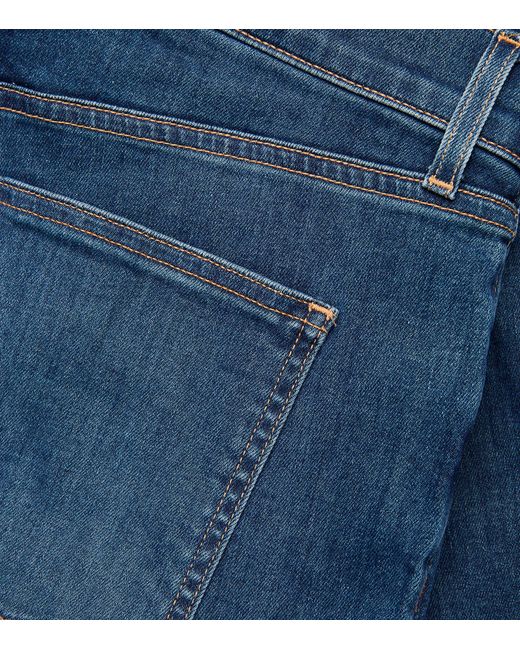Veronica Beard Blue Beverly High-Rise Flared Jeans