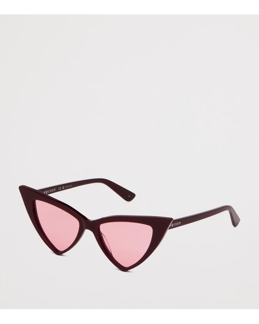 McQueen Pink Acetate Spike Sunglasses