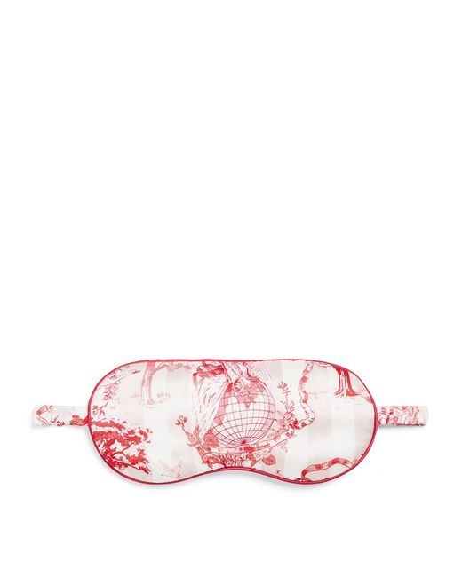 Harrods Pink Silk Toile Sleep Mask
