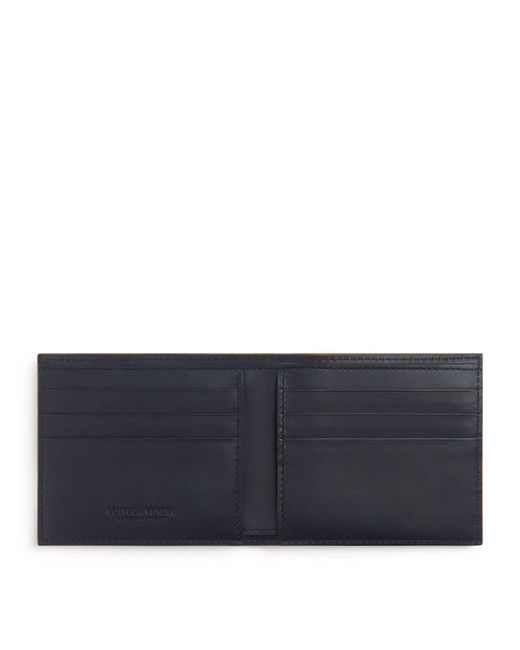 Bottega Veneta Brown Leather Intreccio Bifold Wallet for men