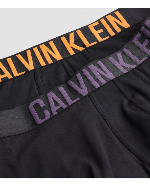 Calvin Klein Black Cotton Stretch Intense Power Boxers (pack Of 2) for men