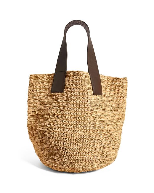 Straw shop shoulder tote