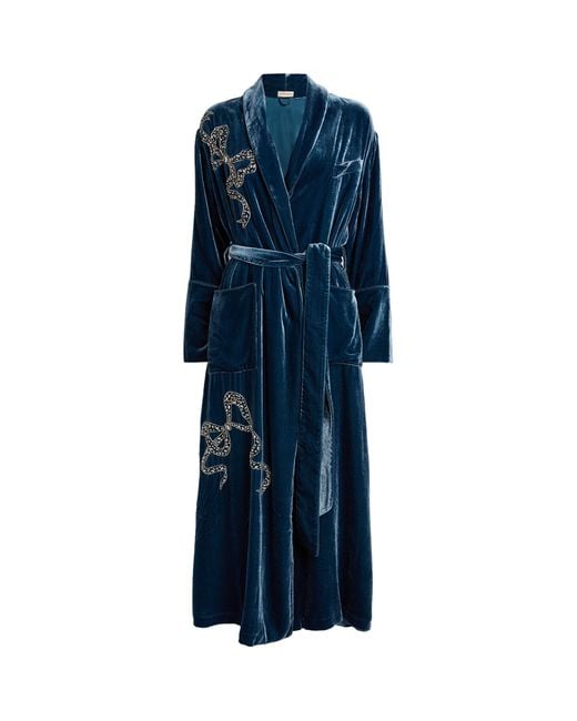 Silk hot sale velvet robe