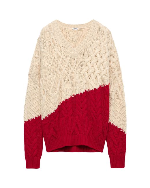 Loewe Red Wool Sweater for men