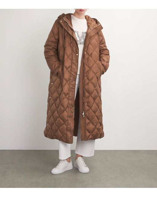 Max Mara Brown Quilted Trefel Coat