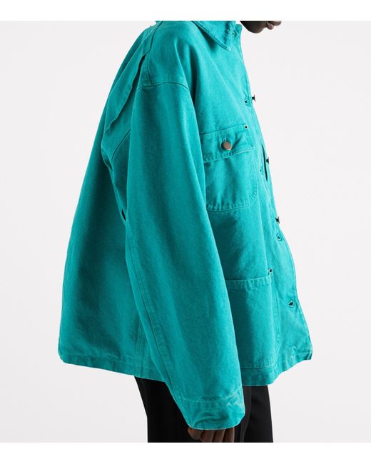 Prada Blue Canvas Trucker Jacket