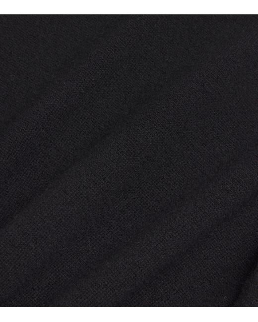 Harrods Black Cashmere Sleeveless Midi Dress