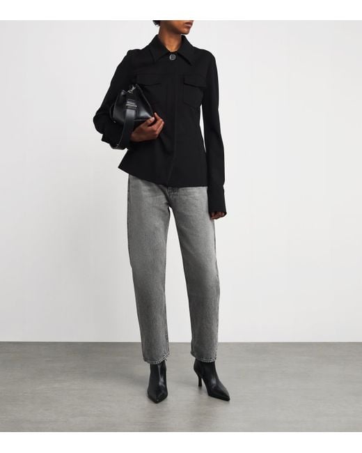 Agolde Gray '90S Pinch Waist Cropped Jeans