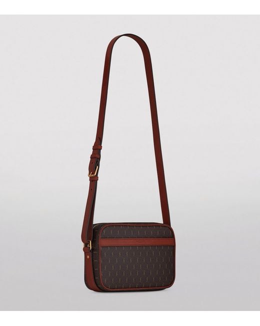 Saint Laurent Brown Medium Monogram Camera Bag for men