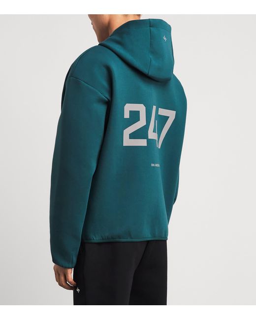 REPRESENT 247 Green 247 Numbers Zip-Up Hoodie for men