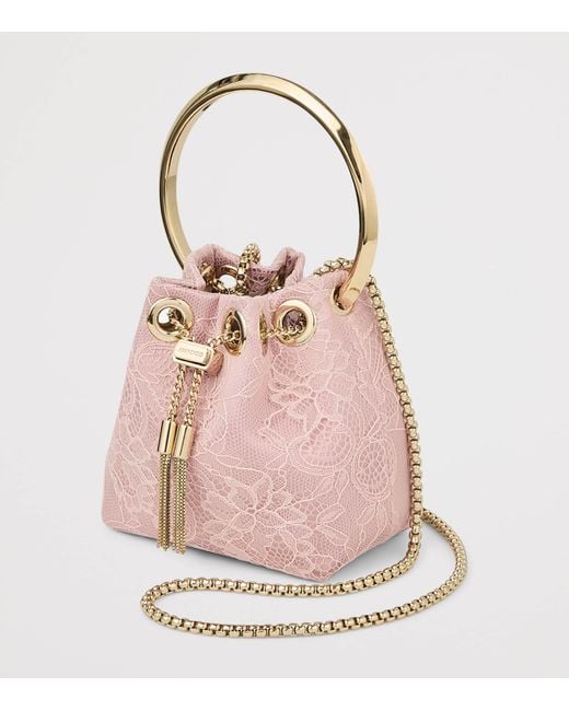 Jimmy Choo Pink Micro Bon Bon Top-Handle Bag