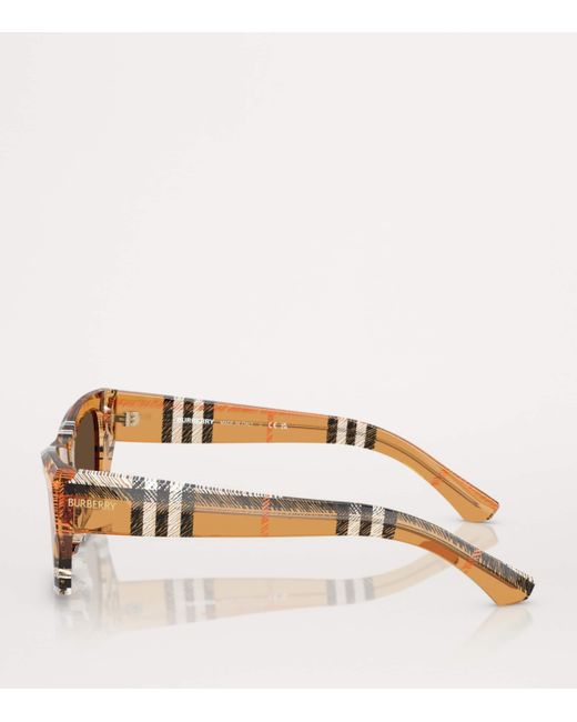 Burberry Brown Acetate Square Cat Eye Sunglasses