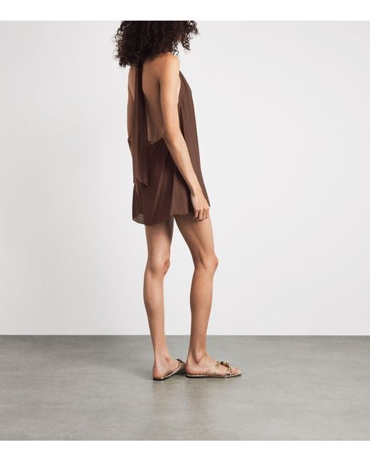 Away That Day Brown Ibiza Mini Dress