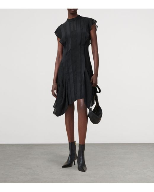 AllSaints Black Asymmetric Fleur Dress