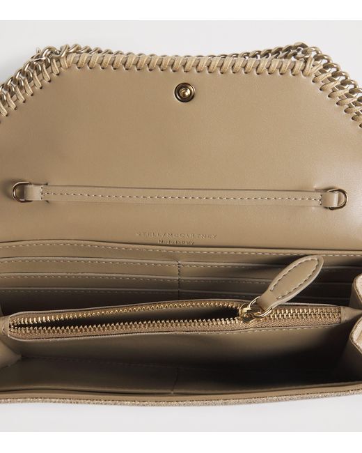 Stella McCartney Natural Faux Leather Falabella Chain Wallet