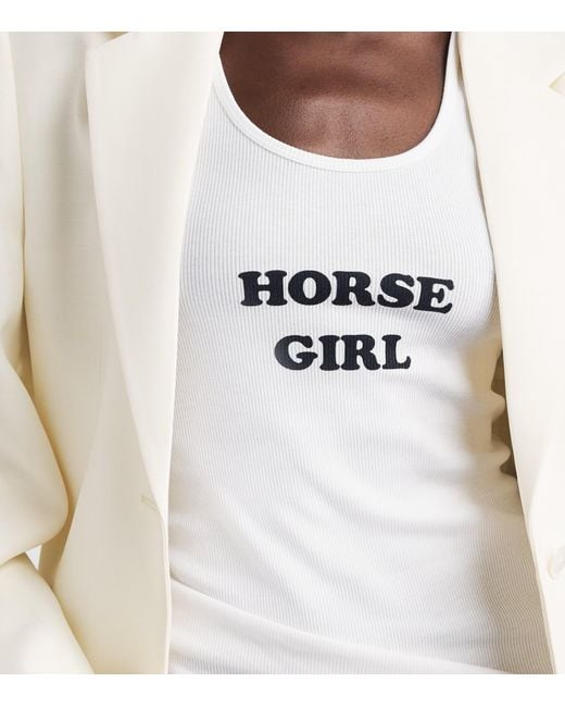 Stella McCartney White Horsegirl Tank Top