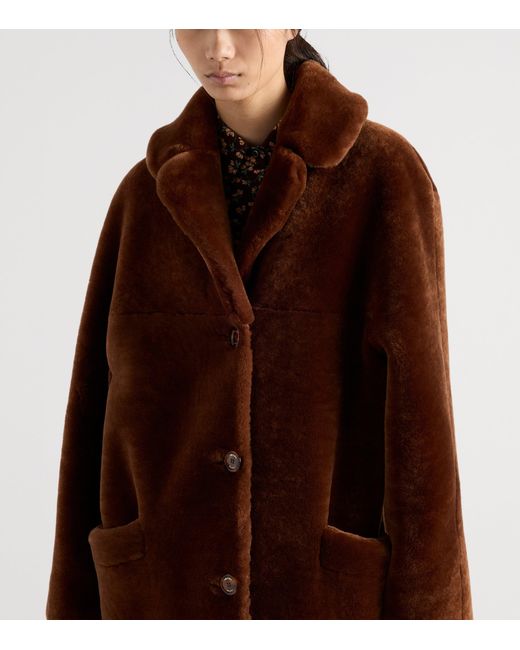 Prada Brown Shearling Coat