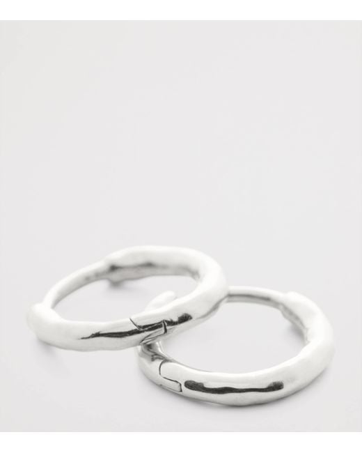 Monica Vinader Metallic Mini Sterling Siren Muse Huggie Earrings
