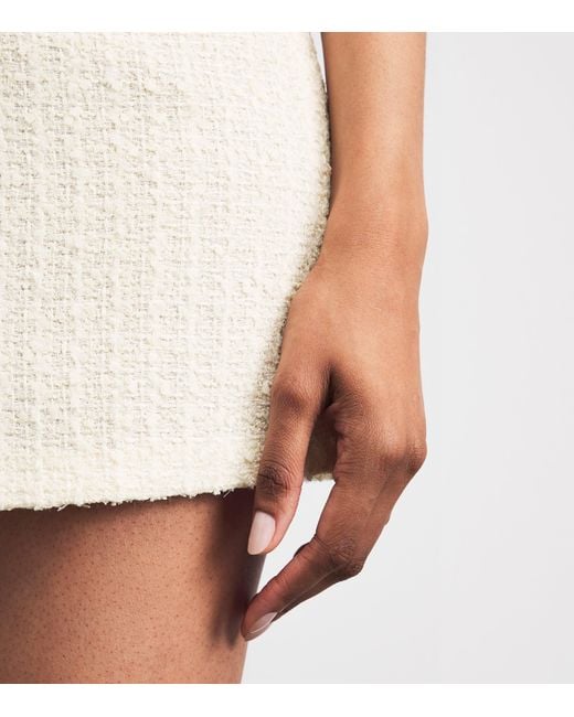 Self-Portrait Natural Bouclé Sleeveless Mini Dress